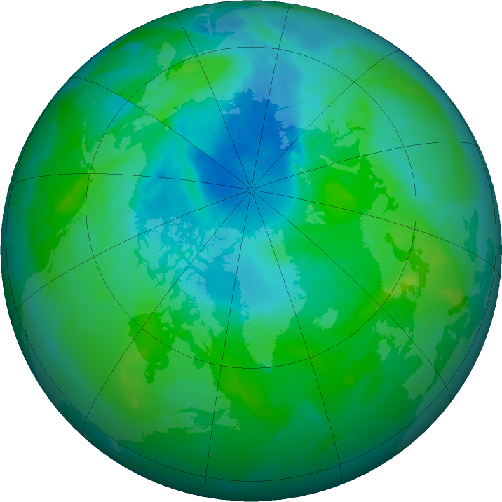 Arctic ozone map for 10 August 2011
